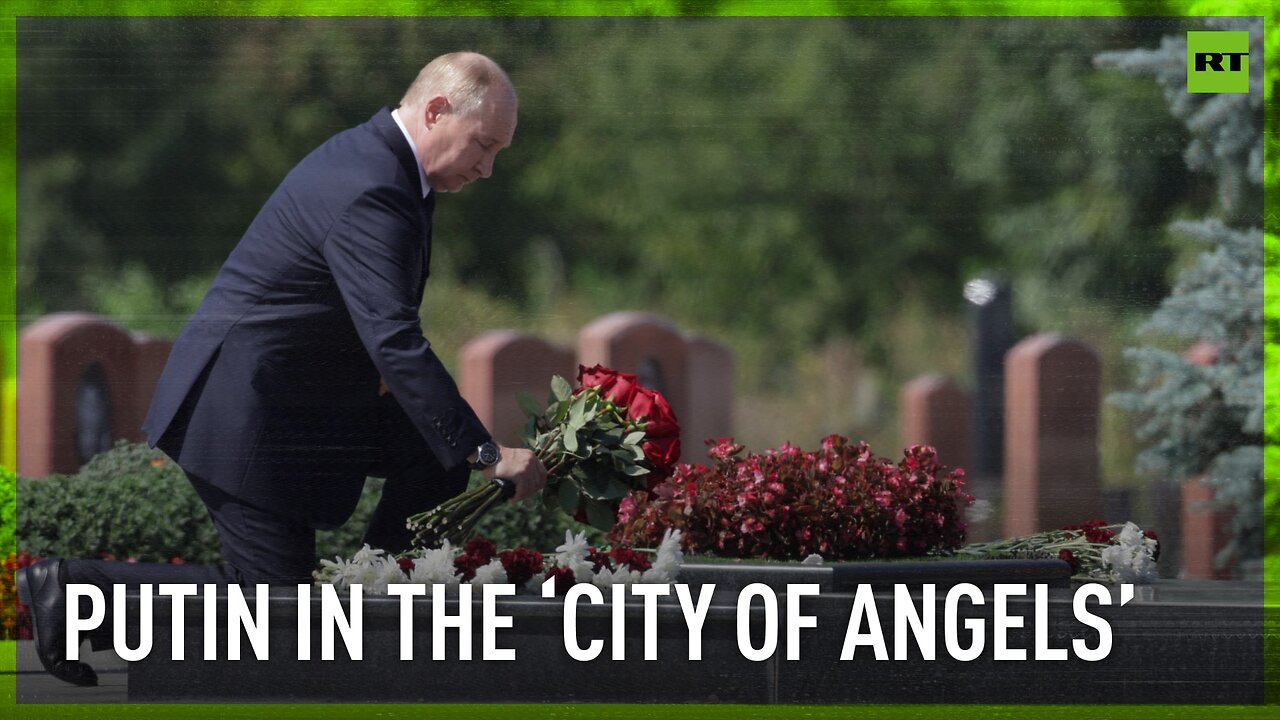 Putin lays flowers at the 'Tree of Sorrow' to remember 2004 Beslan terrorist attack victims