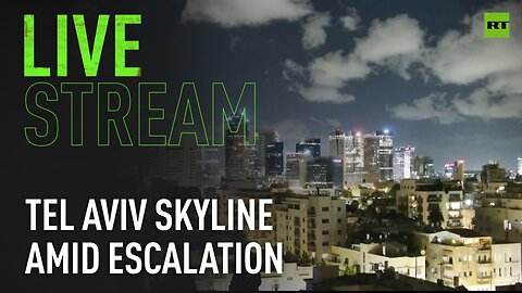 Tel Aviv skyline as Iran launches missiles