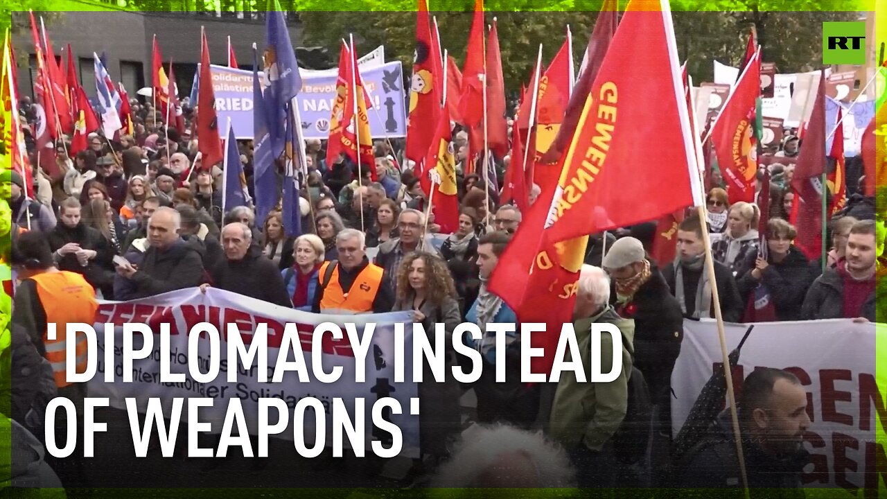 German peace activists denounce arms supplies to Ukraine and Israel