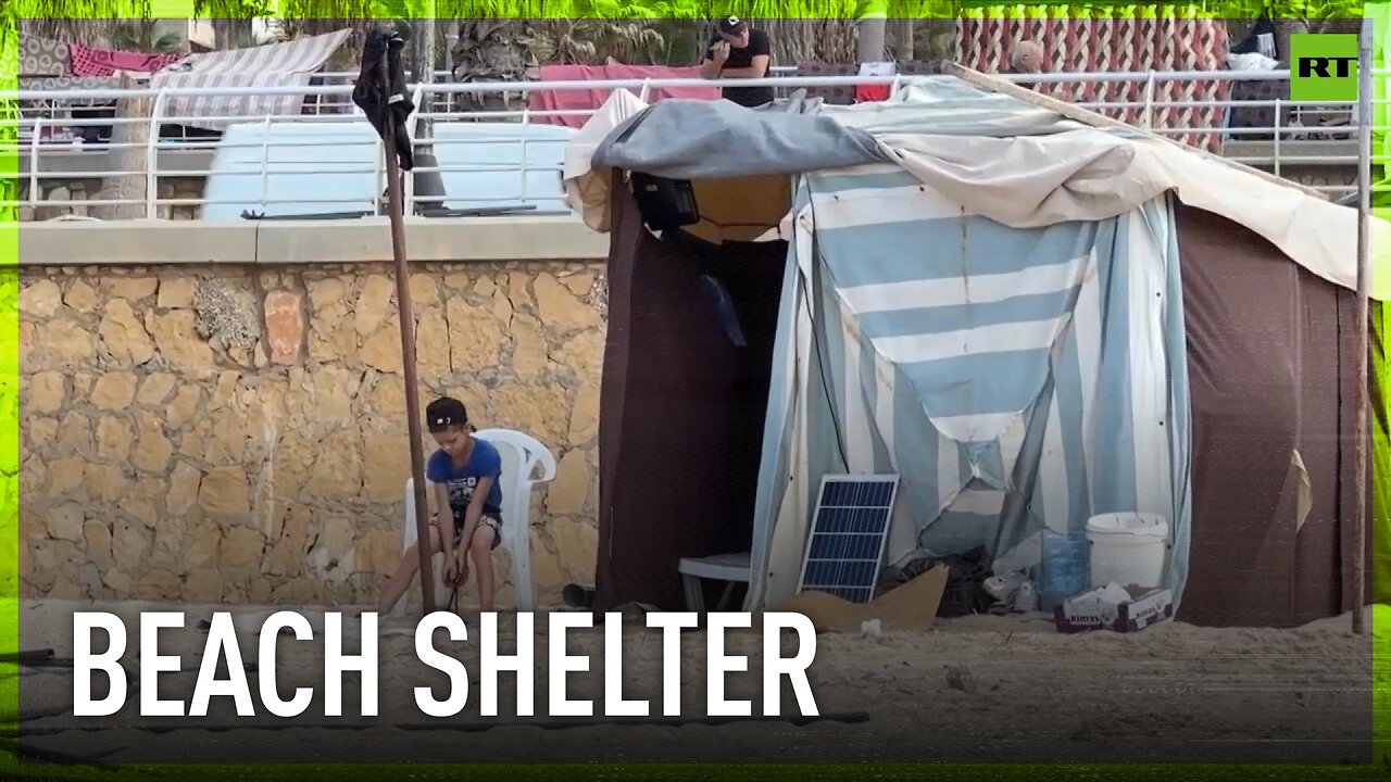 Beirut beach becomes home for displaced as govt shelters full to capacity