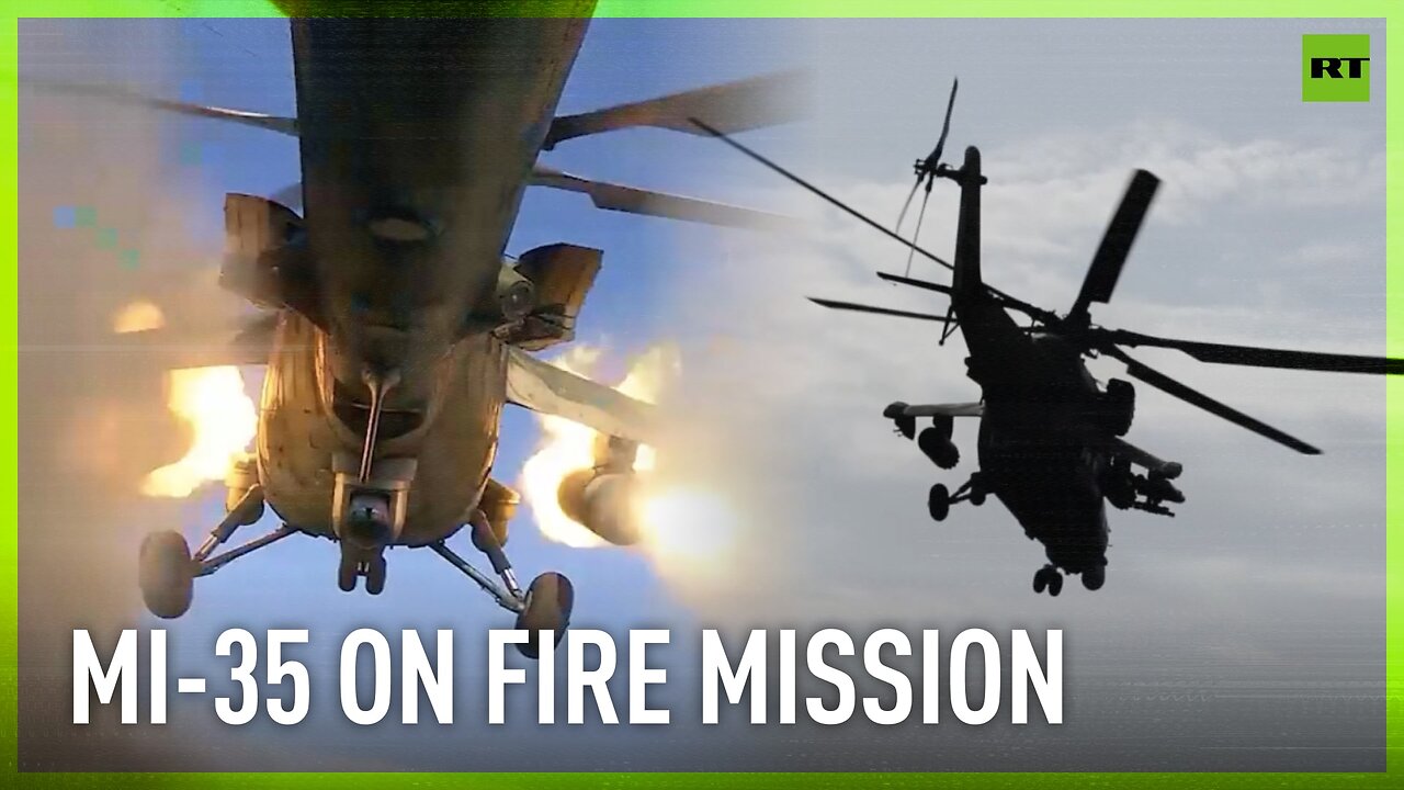 Mi-35M helicopter strikes Ukrainian units