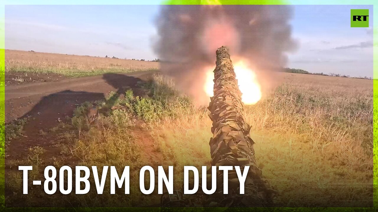 Russian T-80BVM tanks annihilate Ukrainian troops' strongholds