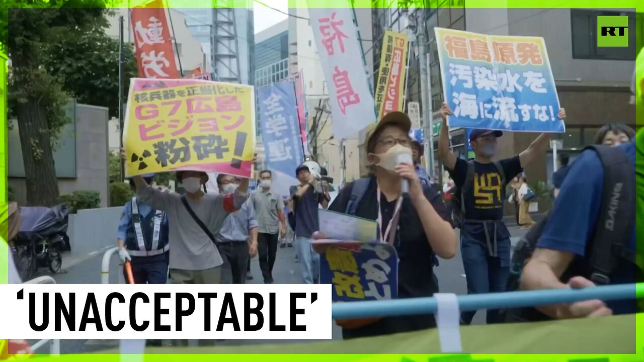 Protesters rally in Tokyo ahead of Fukushima plant water discharge