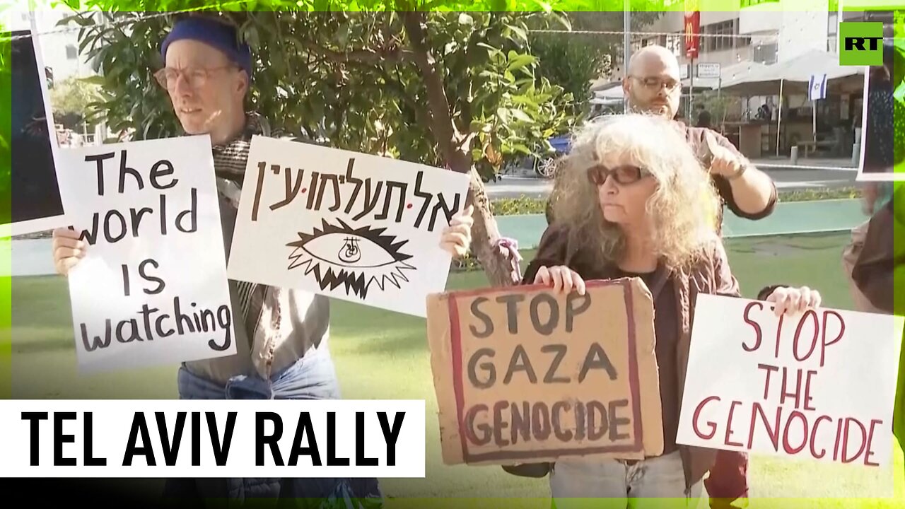 Demonstrators rally in Tel Aviv against Israel-Hamas hostilities