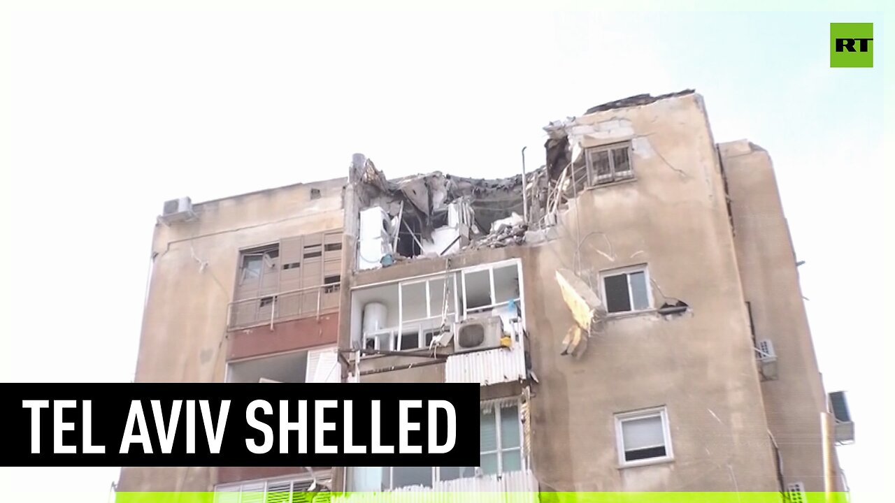 Buildings, cars heavily damaged in Tel Aviv by Hamas rocket attack