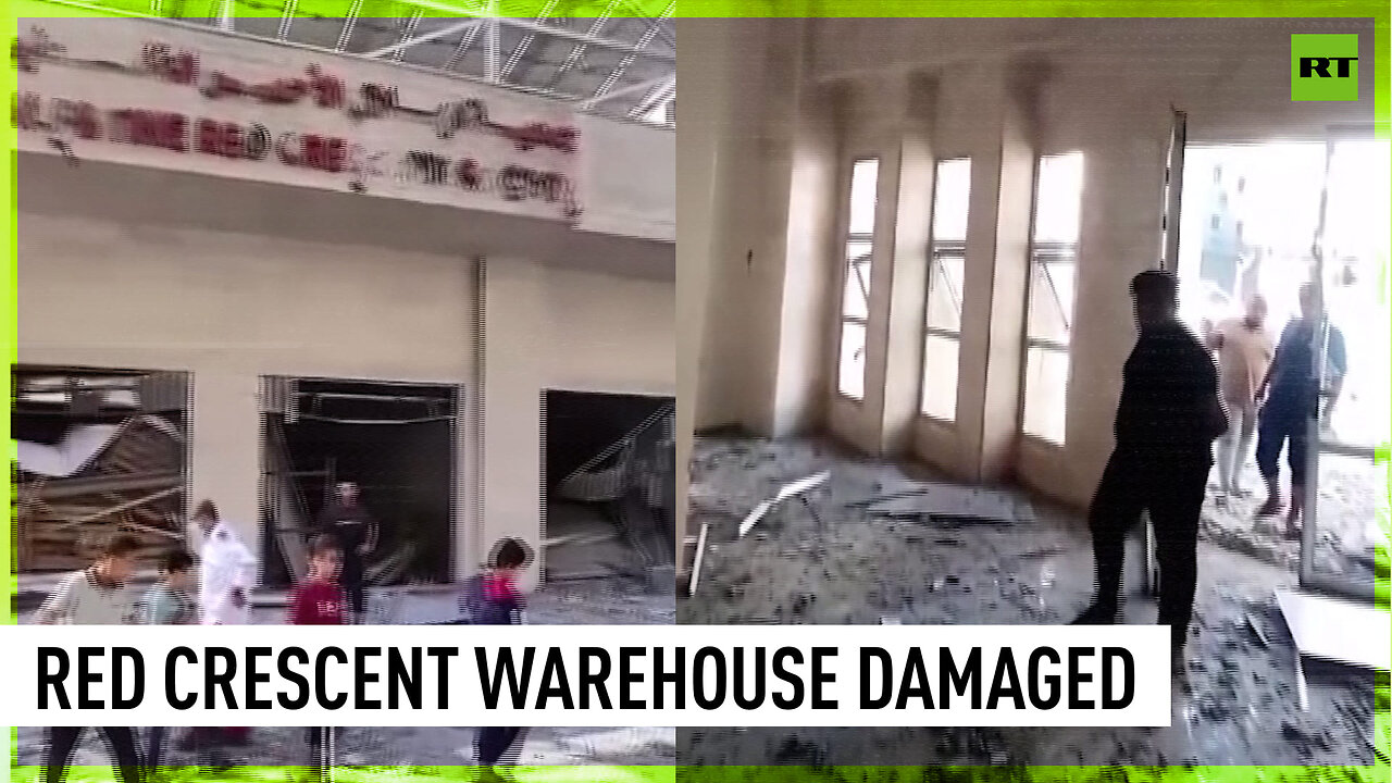 Israeli airstrike damages Palestinian Red Crescent warehouse in Gaza