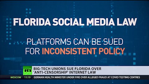 Big Tech unions sue Florida over new law against censorship, shadowbanning & deplatforming