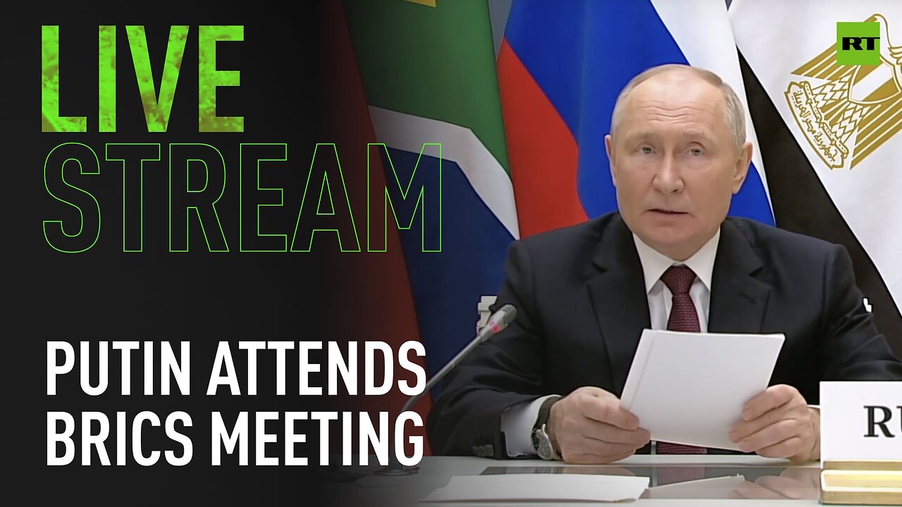 Putin speaks at extraordinary meeting of BRICS leaders [Tape]