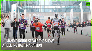 Humanoid robot steals the show at Beijing half-marathon