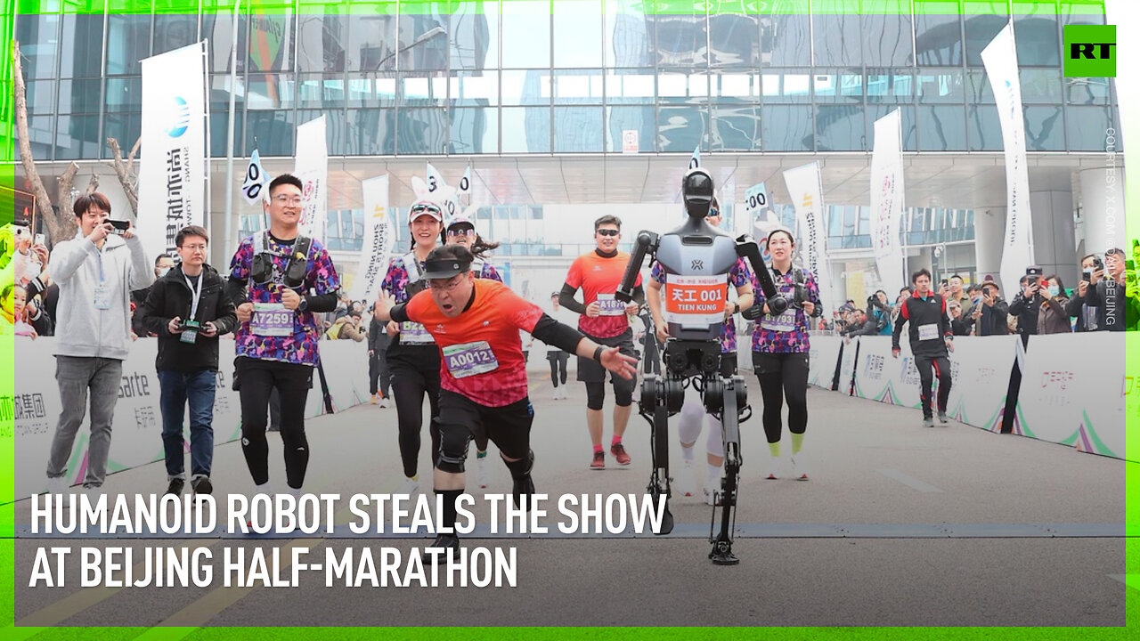 Humanoid robot steals the show at Beijing half-marathon