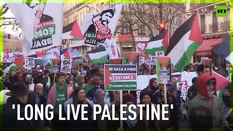 Protesters march through Paris demanding ceasefire in Gaza