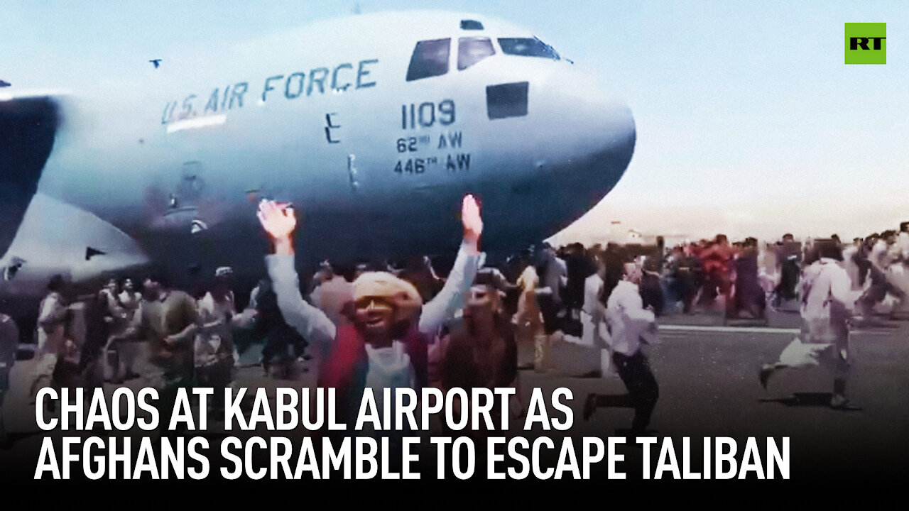 Chaos at Kabul airport as Afghans scramble to flee Taliban