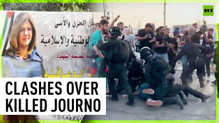 Protest over killing of Al Jazeera reporter marred by violence