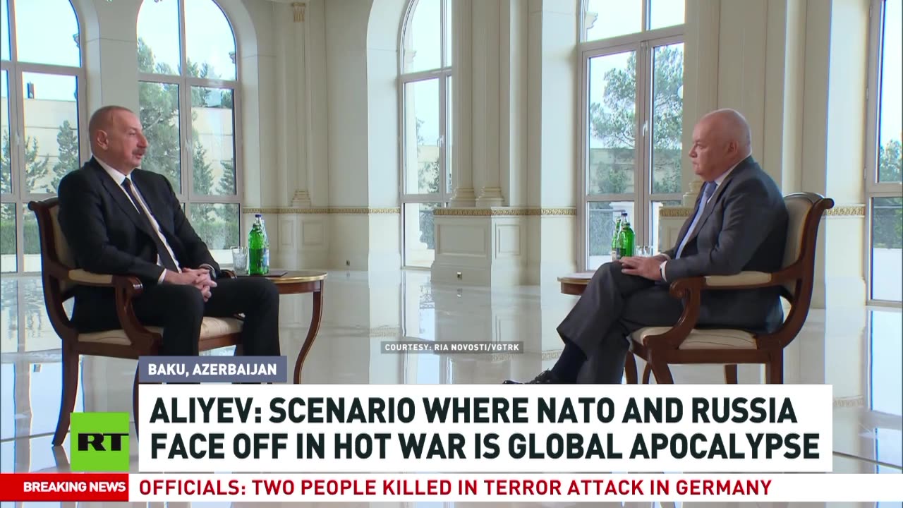 Imagining NATO vs Russia hot war would be like 'global apocalypse' – Ilham Aliyev