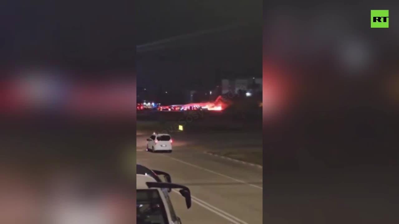 Russian Sukhoi Superjet 100 catches fire upon landing in Antalya, Türkiye