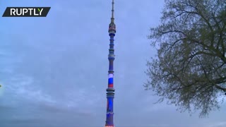 Moscow and Chelyabinsk TV towers illuminated ahead of Immortal Regiment event on May 9