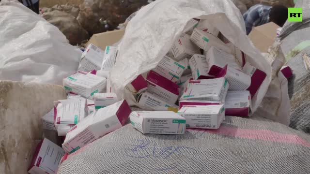 Aaand it’s GONE | Bulldozer SMASHES 1 million+ COVID vaccines in Nigeria