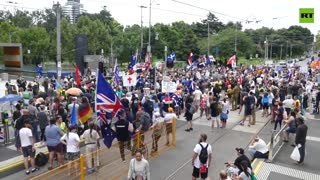 Melbourne Flooded With Protesters Decrying COVID Restrictions