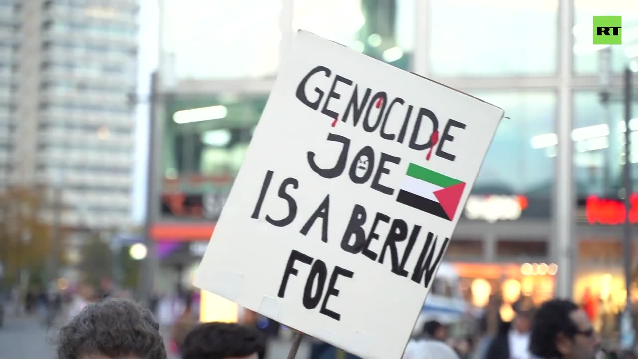 Biden's visit to Berlin marked by march against 'Genocide Joe'