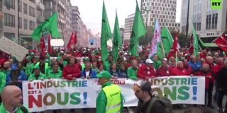 Thousands in Brussels protest Audi's job cuts