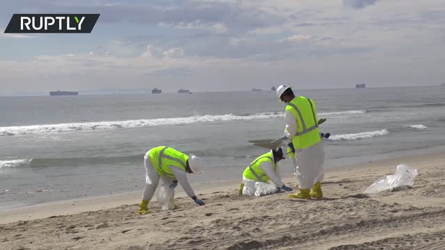 Major clean-up | Southern California oil spill disaster