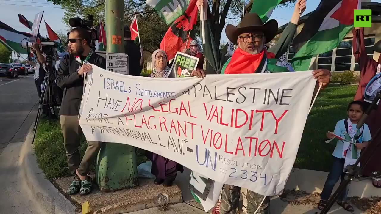 Palestine supporters stage rally against US aid to Israel