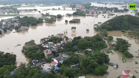 Typhoon Haikui leaves path of devastation in southern China | DRONE FOOTAGE
