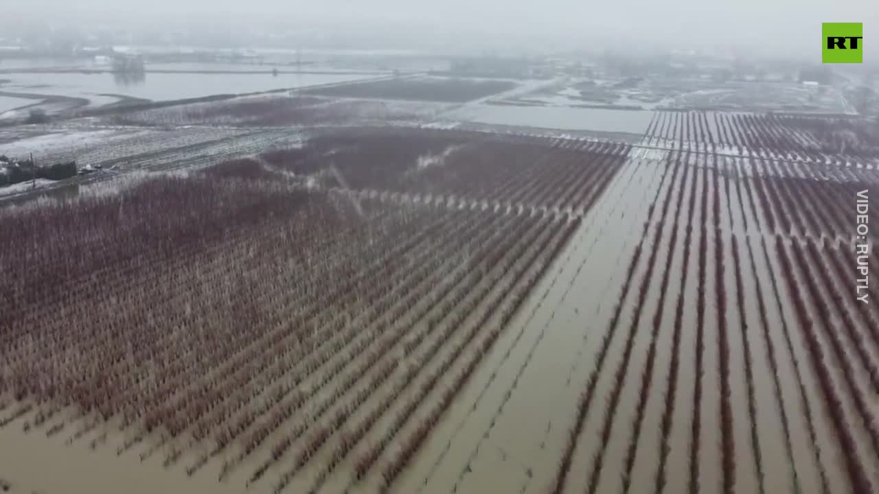 Canada's Abbotsford flood crisis compounded by SNOWFALL