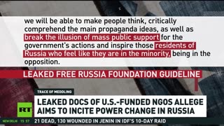 Leaked documents from US-funded NGOs allege aims to incite power change in Russia