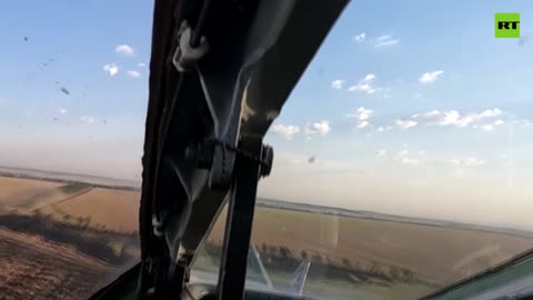 Russian Su-25 attack aircraft fly sorties