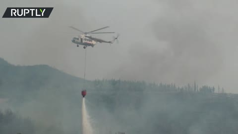 Wildfires continue to rage on in Antalya region, Turkey