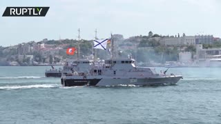 Final rehearsal of the Navy Day parade held in Russia’s Sevastopol