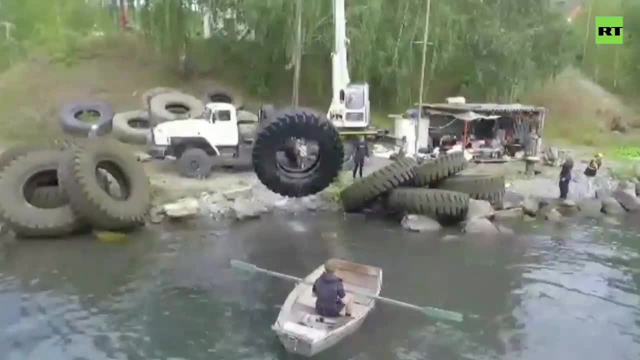 A very tired lake | Over 100 tires found in Turgoyak lake in Russia