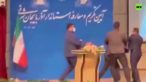 Provincial governor SLAPPED during inauguration in Iran