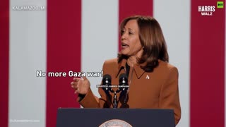 Kamala Harris heckled and booed at her Kalamazoo rally in Michigan