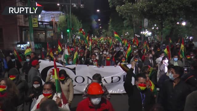 Bolivians protest in La Paz against new president Luis Arce