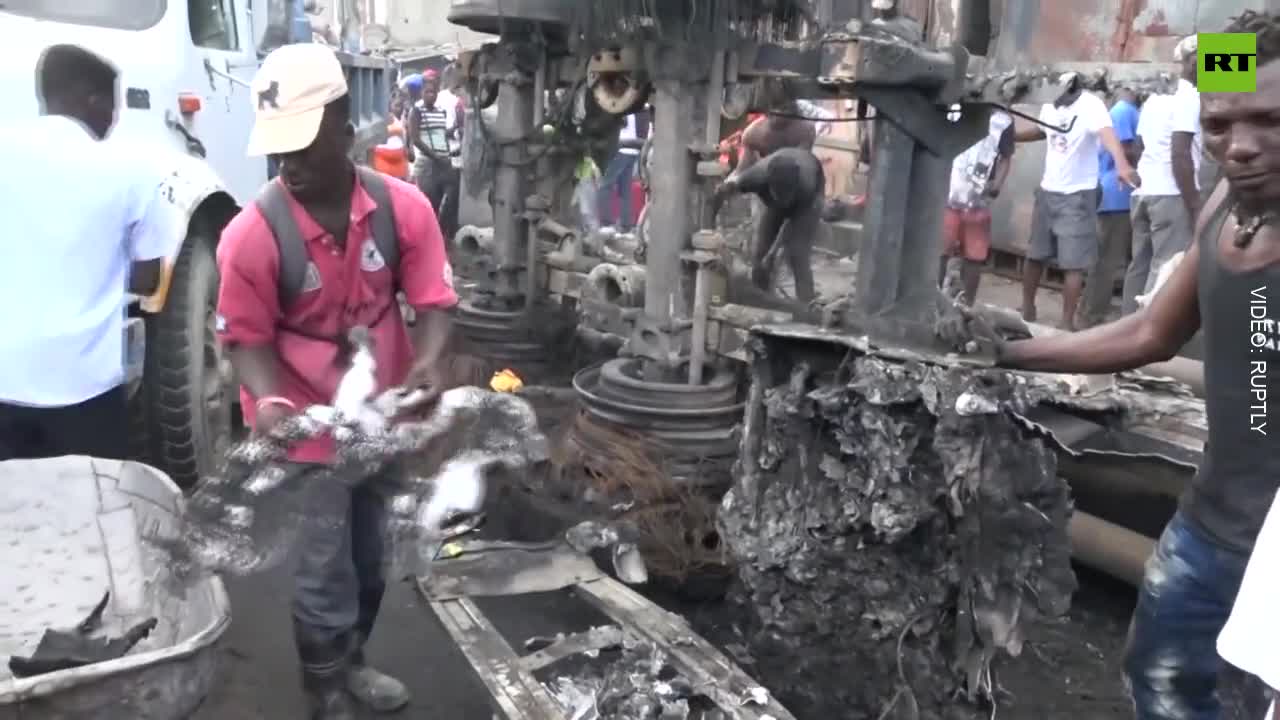 HORRIFIC aftermath of Haiti fuel tanker EXPLOSION that claimed at least 62 lives