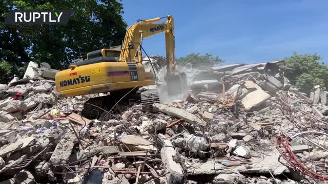 Clean-up and search operations underway in Les Cayes following deadly Haiti earthquake