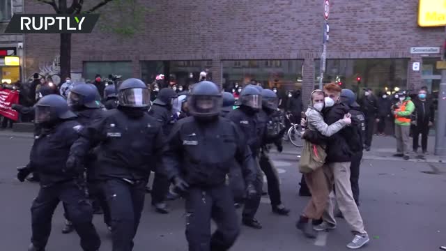 Chaos on Berlin streets as thousands join 'Revolutionary May 1st' rally