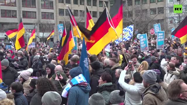 German AfD supporters protest over COVID vaccine mandates, meet counter-demonstrators in Nuremberg