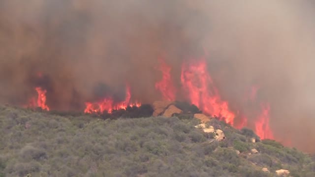 Palisades fire burns through LA County