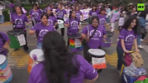 Women march against femicide and gender-based violence in Peru