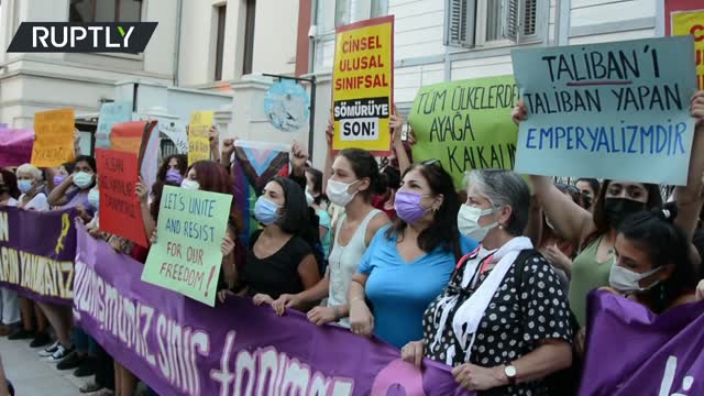 Demonstration to support Afghan women, children, and LGBT+ community was held in Turkey