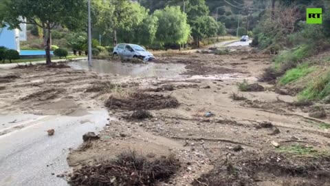 Grim aftermath as storm Bora hits Rhodes island