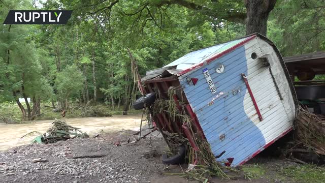 Streets, homes flooded in Hagen-Priorei as record rainfall wreaks havoc across western Germany