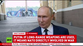 Ukraine’s use of long-range weapons would mean that NATO is at war with Russia – Putin