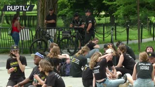 Climate activists stage sit-in protest at White House entrance