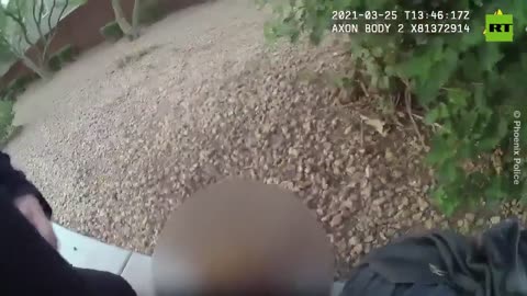 Phoenix policeman saves a man from a burning car.