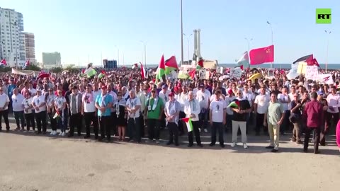 Cuban president joins students marching in support of Palestine