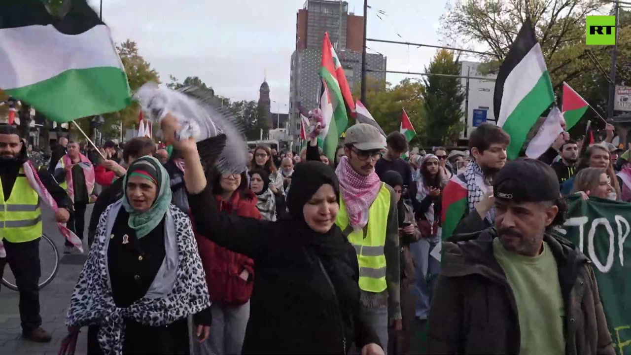 Rotterdam protesters urge EU to halt arms exports to Israel